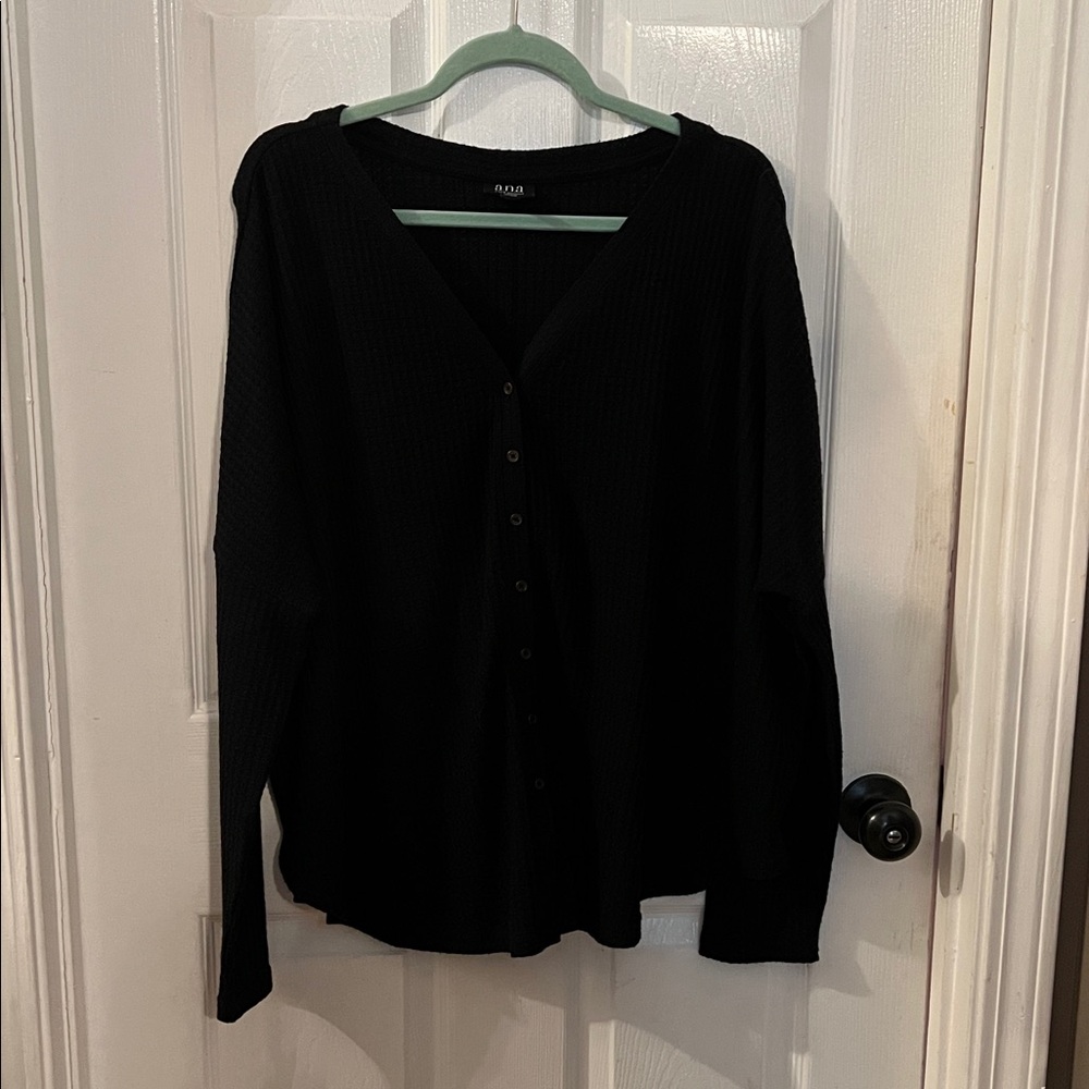 Black Button-Up Sweater